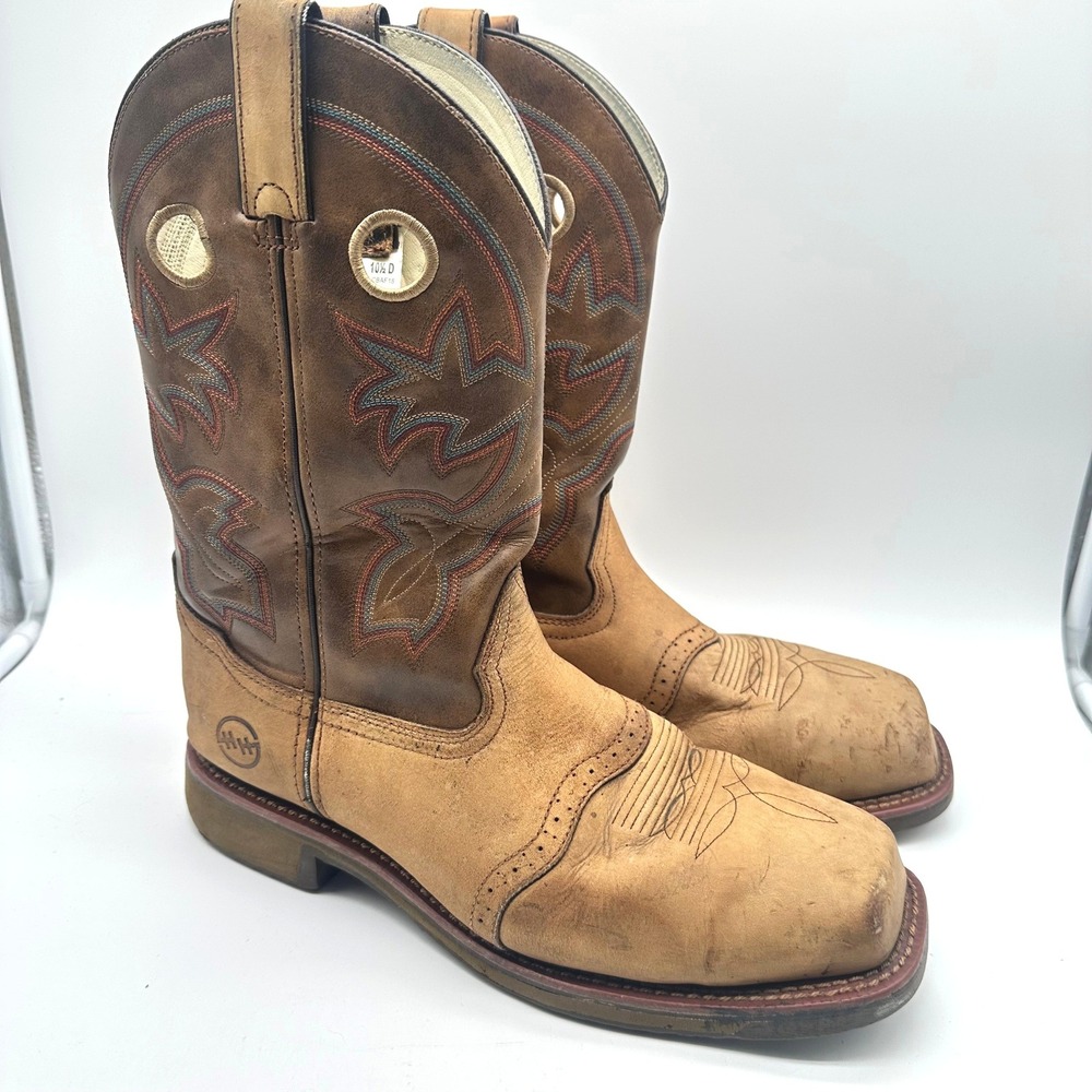 Double H Mens Antonio Composite Toe Brown Leather Western Cowboy Boots 10.5 D